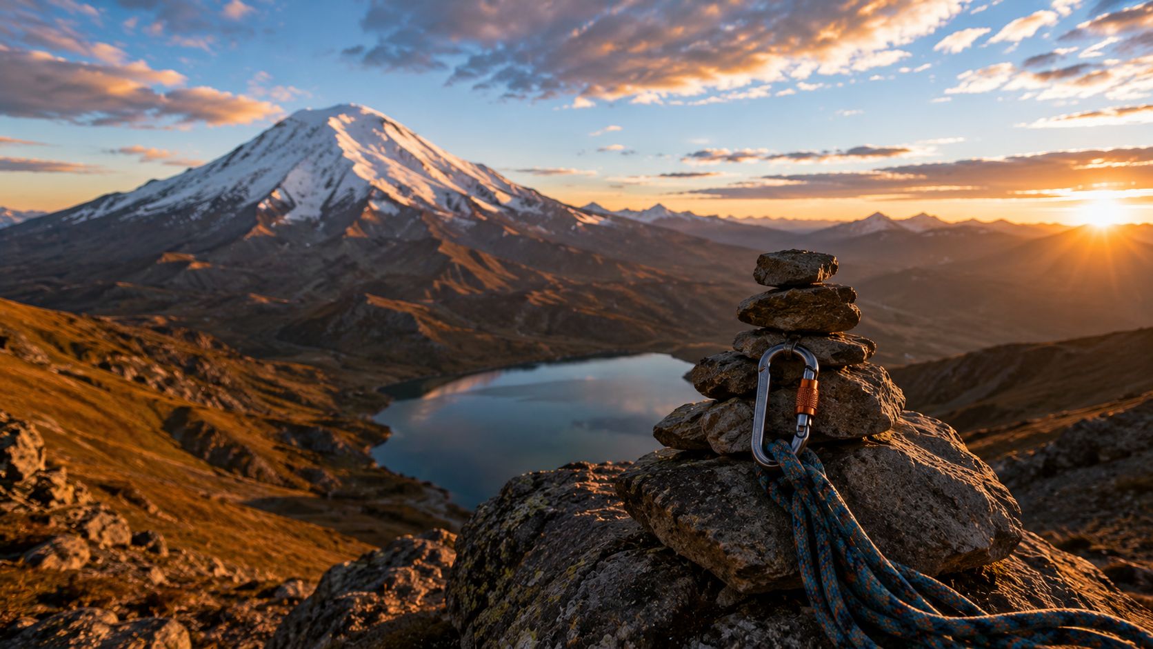 Hikers in the Ecuadorian Andes