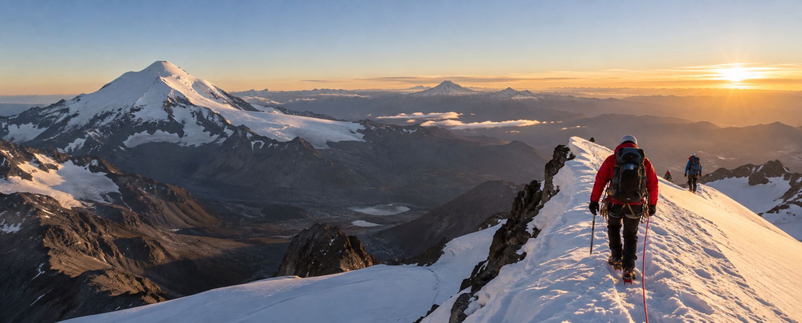 Climbing the Andes in South America